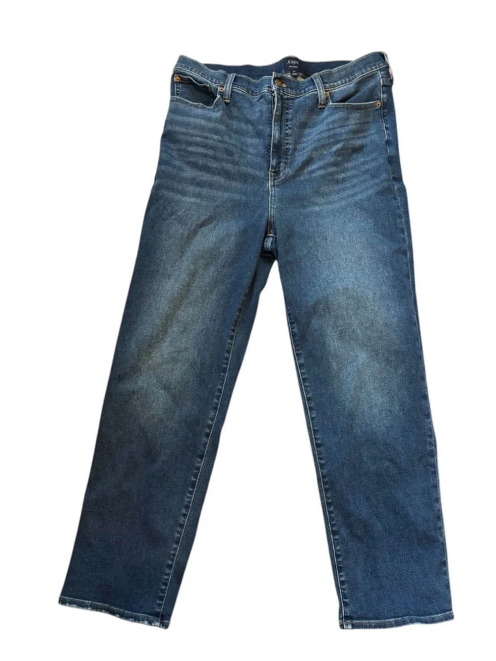 J. Crew High-rise Stovepipe Jean in Siggnature Stretch - Medium Wash - Size 32